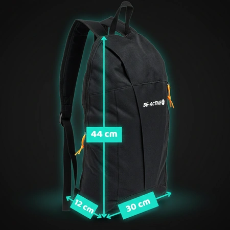 Mały plecak podróżny Be-Active miejski pojemny czarny