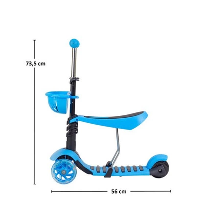 Hulajnoga Nils Extreme HLB08 3w1 koła led kauczuk PU różowa