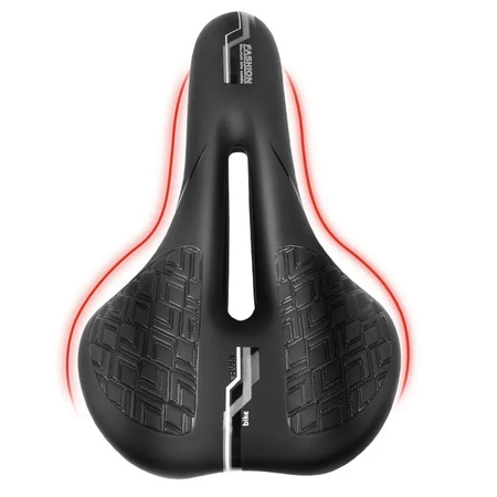 Siodełko rowerowe wąskie amortyzujące RS11 szare siodełko rowerowe (W15) outlet