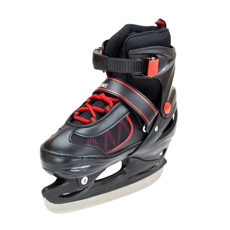 ŁYŻWY HOKEJOWE NILS EXTREME NH7103 A regulowane 30-33 czarno - czerwone S