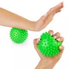 Piłka rehabilitacyjna sensoryczna z kolcami jeżyk do masażu zielona