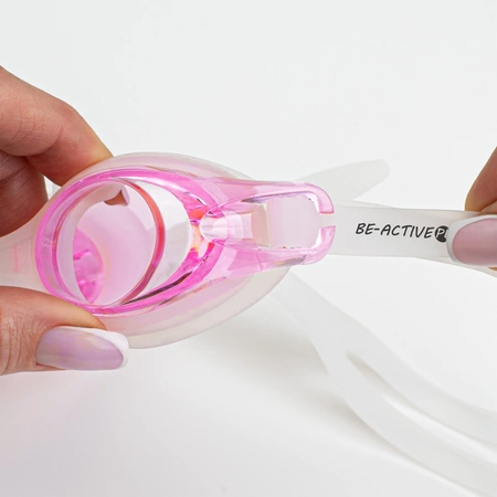 Okulary do pływania nurkowania snorkelingu pływackie różowe dla dzieci i młodzieży