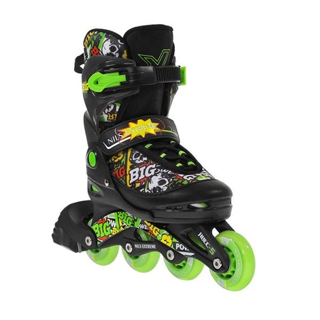 ROLKI NILS EXTREME NJ2117 A regulowane 34-37 czarno-zielone M