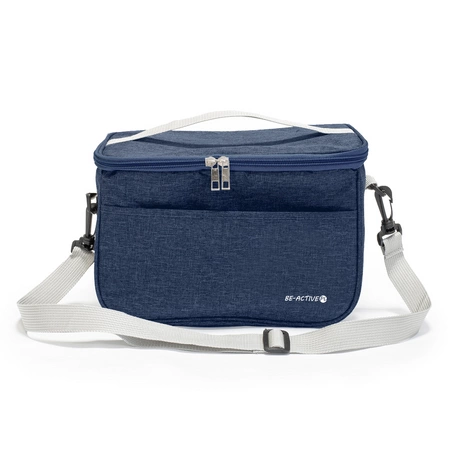 Torba piknikowa termiczna plażowa TTM-01 na napoje i jedzenie niebieska + wkład chłodzący