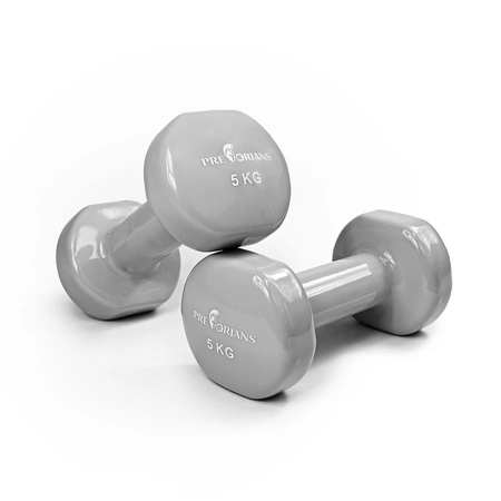 Hantle żeliwne 2 × 5 kg – zestaw hantli do treningu siłowego