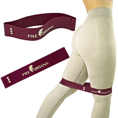Guma mini band MB-3 bordowa 1,3 mm taśma oporowa 21-25 kg Pretorians