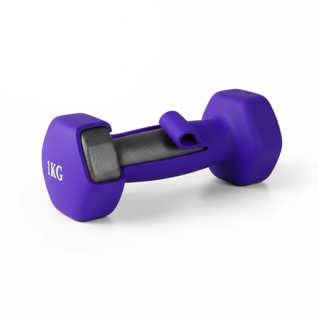 Hantla neoprenowa 1kg ciężarek fitness żeliwny do ćwiczeń
