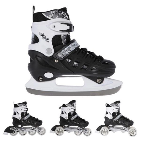 NH10905A łyżwy/rolki/wrotki 4w1 czarne L Nils Extreme