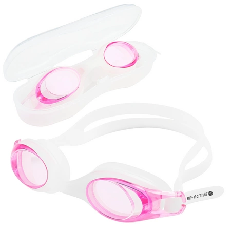 Okulary do pływania nurkowania snorkelingu pływackie różowe dla dzieci i młodzieży