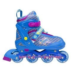 ROLKI LED ŁYŻWOROLKI NILS EXTREME NJ4613 A NIEBIESKIE S M L