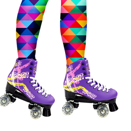 Wrotki NQ2202 świecące sznurówki i kółka rozmiar 38 Nils Extreme