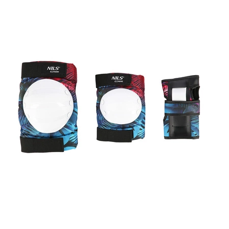 Zestaw ochraniaczy do jazdy na deskorolce hulajnodze rolkach białe H734 Nils Extreme rozmiar L