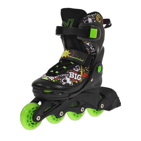 ROLKI NILS EXTREME NJ2117 A regulowane 34-37 czarno-zielone M