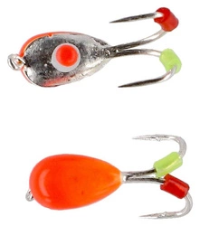 PRZYNĘTA - ICE BUG POMARAŃCZOWY rozm. 4mm - SREBRNY - op.4szt.