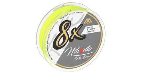 PLECIONKA - NIHONTO OCTA BRAID - 0.40mm/39.8kg/150m - FLUO ŻÓŁTA - op.1szp.
