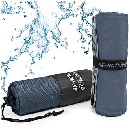 Ręcznik szybkoschnący z mikrofibry 180x100 szary