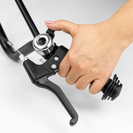 Dzwonek rowerowy dla dzieci dorosłych aluminiowy głośny DR6 srebrny