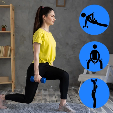 Hantelek żeliwny 0,5 kg winylowy Pretorians