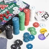 Poker zestaw do gry w POKERA TEXAS w walizce 300 szt. żetonów karty