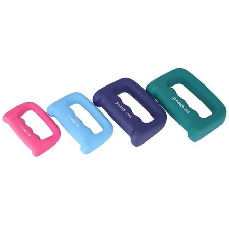 Ciężarek żeliwny typu kastet pokryty noeprenem 2 kg hms