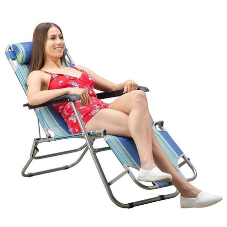 Leżak plażowy niebieski NC3024 Nils Camp