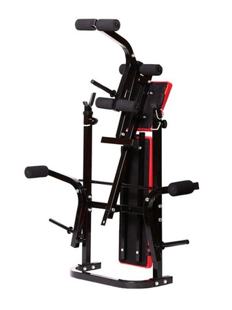 Zestaw do ćwiczeń 156kg z ławeczką treningową PH 2132 sztangą prostą 180 cm, gryfem 120 cm łamanym, zestawem obciążeń 120 kg i hantlami