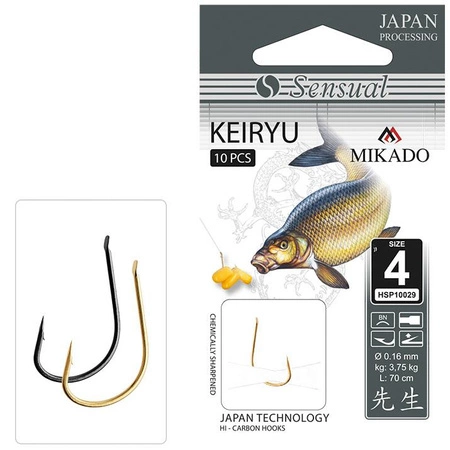 PRZYPONY WIĄZANE - SENSUAL - KEIRYU nr 12 G / żyłka: 0.10mm/70cm - op.10szt.