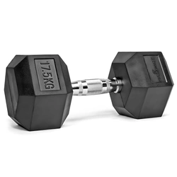 Hantla Hex 17,5kg ciężarek ogumowany