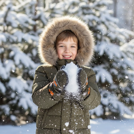 Rękawiczki zimowe jednopalczaste zielone narciarskie wodoodporne rękawice dla dzieci
