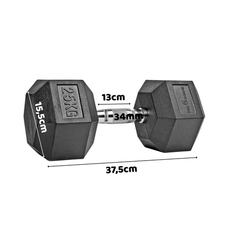 Hantla Hex 25kg ciężarek ogumowany