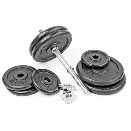 Zestaw hantli żeliwnych 2x30kg regulowane