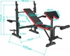 Zestaw 116kg z ławką treningową PH 2131 - ławka, sztanga, gryf łamany, obciążenia, hantle