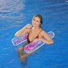 Materac dmuchany do pływania plażowy z siatką bezbarwny piórka