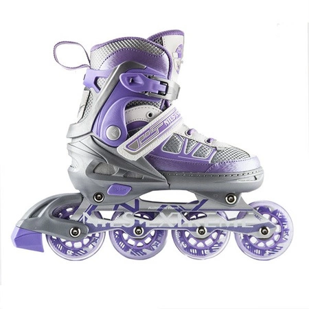 ROLKI NILS EXTREME NA0328 A regulowane 34-37 fioletowe M