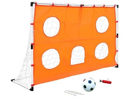 BRAMKA  Z SIATKĄ PLASTIKOWY STELAŻ + PANEL DO STRZELANIA  BRT184ST