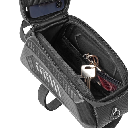 Sakwa rowerowa na ramę z etui na telefon do 7,2” - wodoodporna torba na rower