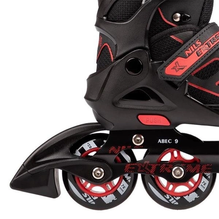 Łyżworolki NA14174A czarno-czerwone Nils Extreme rozmiar M