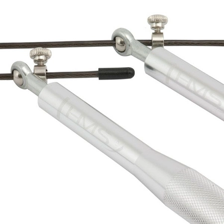 Skakanka aluminiowa z łożyskami regulowana czarno-srebrna SK52 HMS