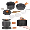Zestaw garnków naczyń turystycznych na wyprawy ZG2-01 pomarańczowy