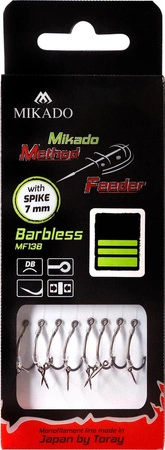 PRZYPON MF - Z IGŁĄ - hak bez zadziora nr 8 / żyłka: 0.23mm/10cm - op.8szt.