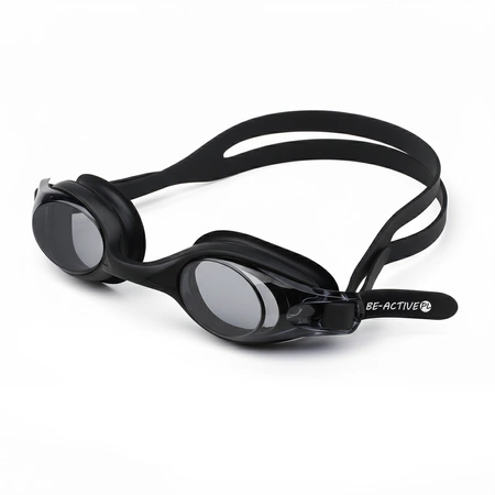 Okulary do pływania nurkowania snorkelingu pływackie czarne dla dzieci i młodzieży