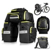 Torba turystyczna 3w1 na rower wielofunkcyjna wodoodporna 65l czarno-zielona TT2