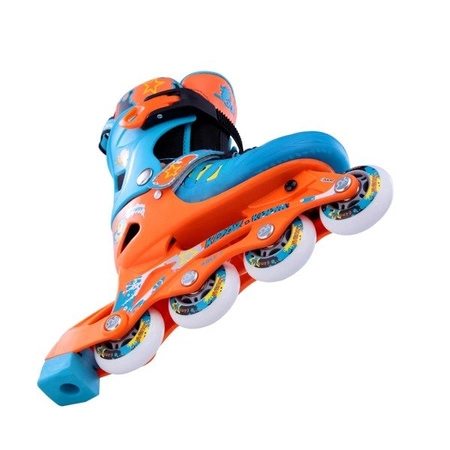 Rolki Cougar MZS867 29-32 Abec 7 kółka kauczukowe PU LED niebiesko-pomarańczowe