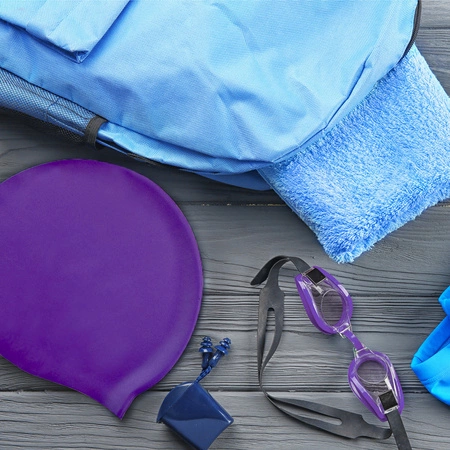 Czepek silikonowy na basen pływacki kąpielowy CP3 fioletowy