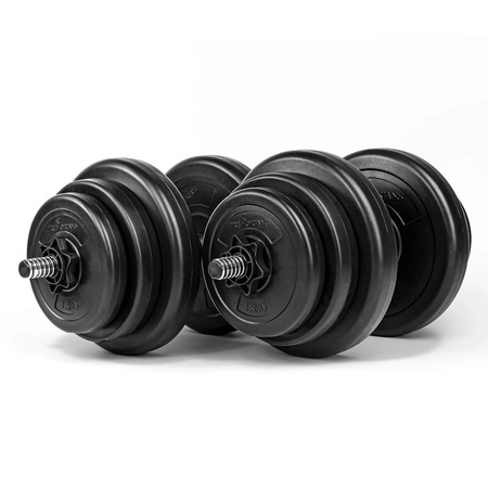Zestaw hantli 2x20kg hantle bitumiczne