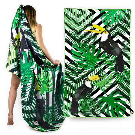 Ręcznik szybkoschnący z mikrofibry 130x80cm Tukany