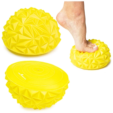 Półkula sensoryczna półjeżyk do rehabilitacji masażu żółta