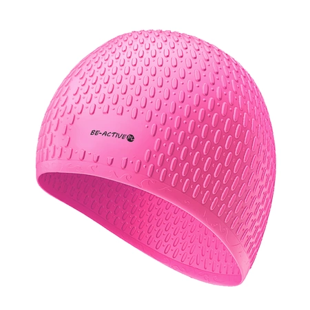 Czepek silikonowy na basen pływacki kąpielowy CPK03 kropla różowy