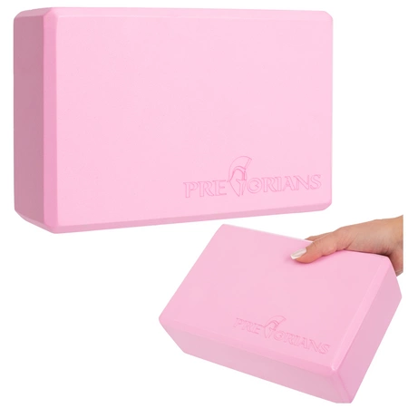 Kostka do jogi klocek blok do ćwiczeń rozciągania Pretorians różowa
