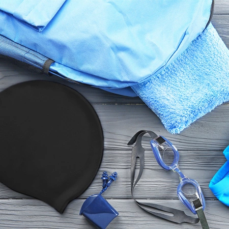 Czepek silikonowy na basen pływacki kąpielowy CP1 czarny